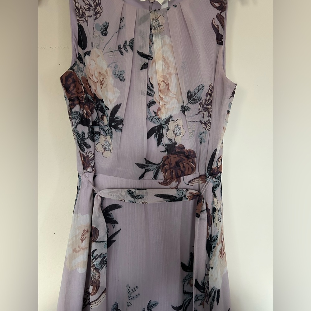 Collection B Floral Maxi Dress in Lavender and Cream